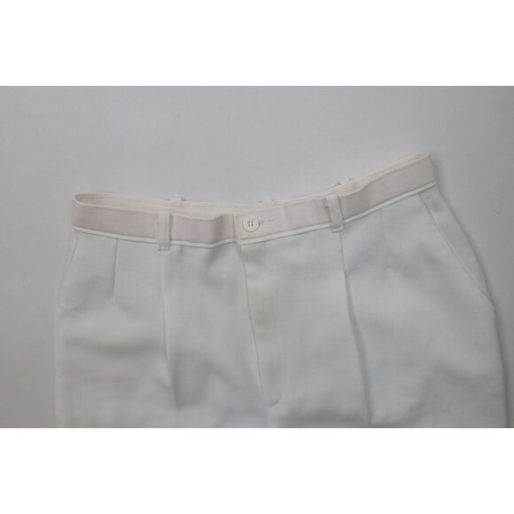 Vintage 70s 80s Levis Womens 28 Relaxed Fit Pleated Knit Chino Pants White USA - Picture 5 of 11